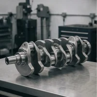 Geschliffene Kurbelwelle in der Werkstatt