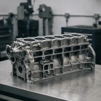Motorblock nach dem Bohren und Honen
